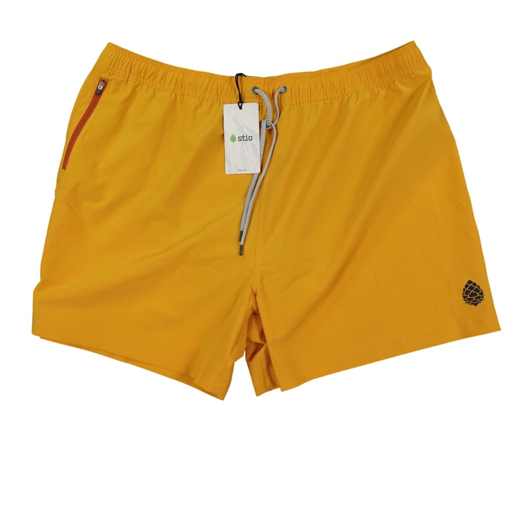 Stio CFS Drifter Lined Short Men XXL Local Honey Yellow 5 Inch Inseam Swim Water